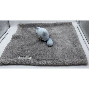 Blankets & Beyond Blue Owl Lovey Grey Security Blanket Soft Plush Baby Toy